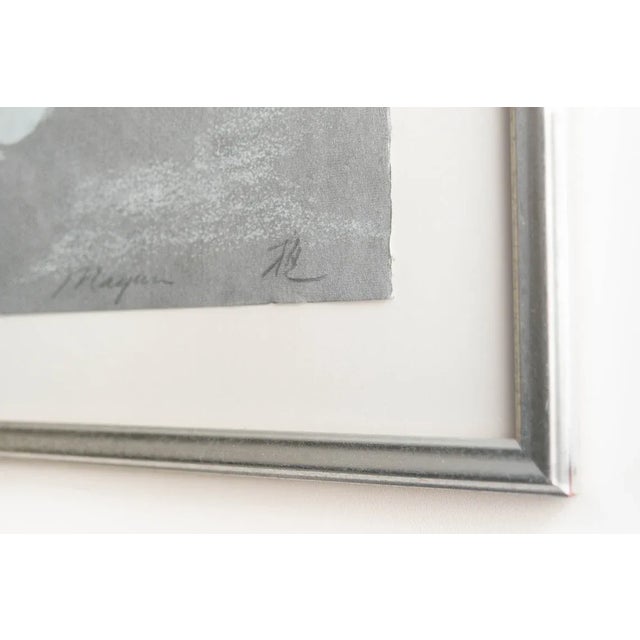 Vintage Signed Original Color Hand Pulled Silk-Screen Titled "Upsara Offering Longevity" 6/60 by Artist Mayumi Oda Japanese Artist 1998 For Sale - Image 4 of 9