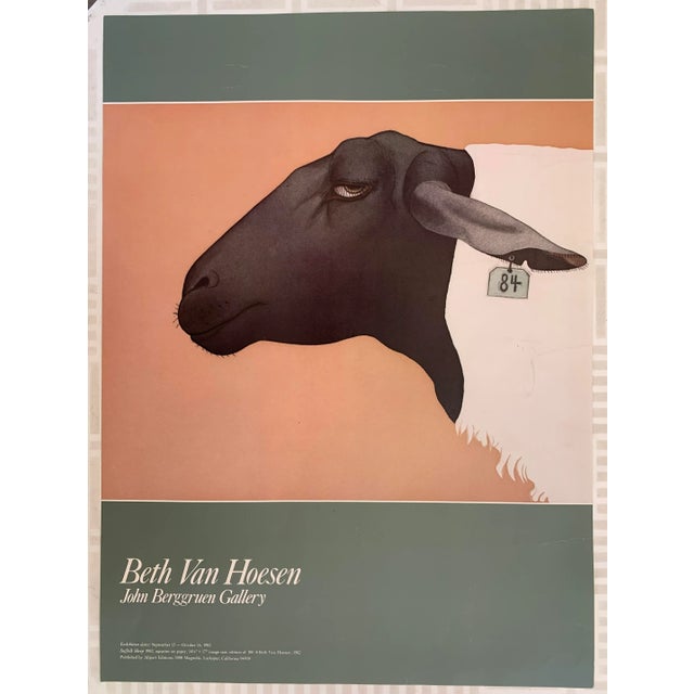 Paper 1982 Beth Van Hoesen John Berggruen Gallery Poster For Sale - Image 7 of 7