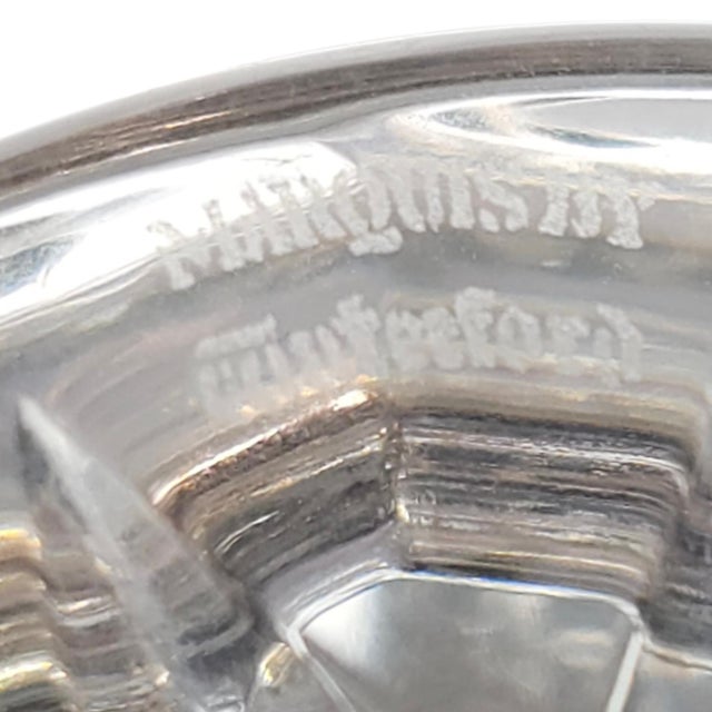 Marquis by Waterford Sheridan Footed Cut Crystal Bowl 5.5" For Sale - Image 12 of 12