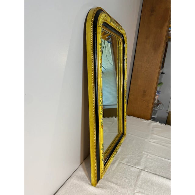 1960s Vintage 1960's LaBarge Hand Painted Mirror For Sale - Image 5 of 11
