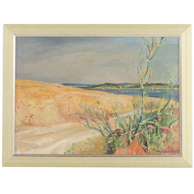 Original Signed Trafford Klots “A Tranquil Beach” Oil Painting on Canvas by American artist Trafford Partridge Klots...