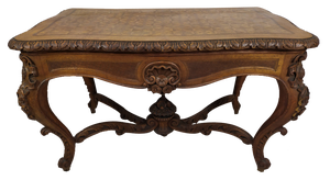 Louis XV Carved Oak Side Table