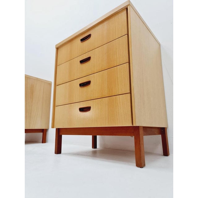 Mid-Century German Ash and Teak Nightstands by Wk Möbel, 1960s For Sale - Image 3 of 11
