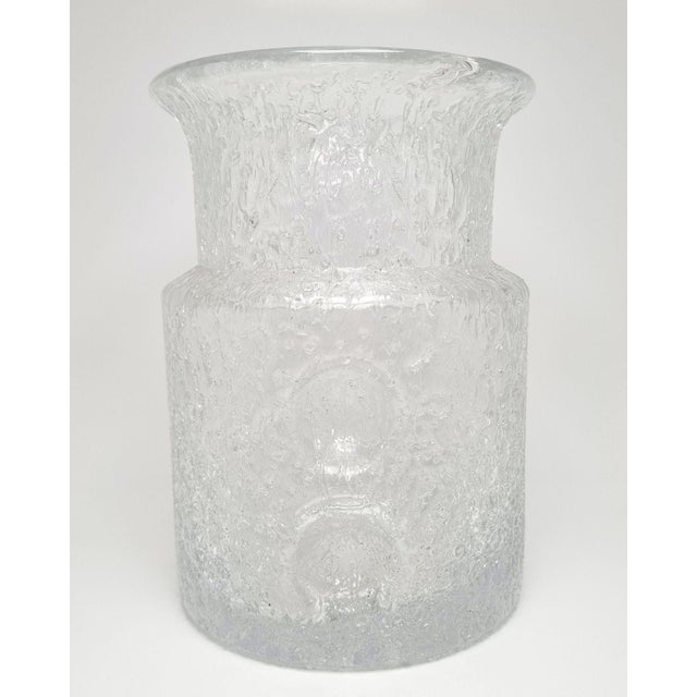 Vintage Bohemian Ice Glass Vase, 1960s For Sale - Image 8 of 13