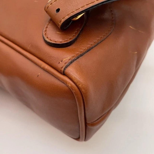 1990s Gucci Bamboo Mini Backpack Leather Brown For Sale - Image 13 of 17