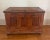 This late 19th century English primitive wood design trunk/blanket chest. Handcrafted and beautifully worn pine wood...