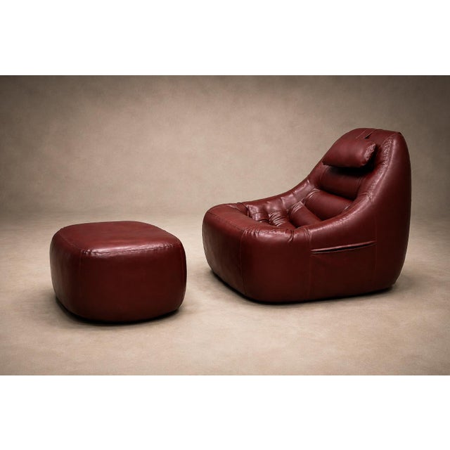 Mp-113 Lounge Chair With Ottoman in Original Faux Leather by Percival Lafer, Brasil, 1970s For Sale - Image 13 of 18