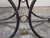Metal French Midcentury Steel and Bronze Console Table with White Veined Marble Top For Sale - Image 7 of 12