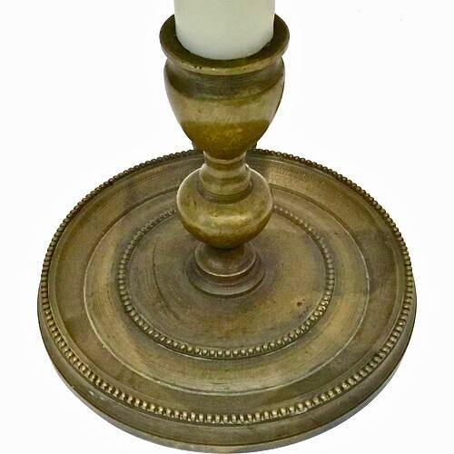 Antique Brass Bouillotte Lamp For Sale - Image 4 of 5