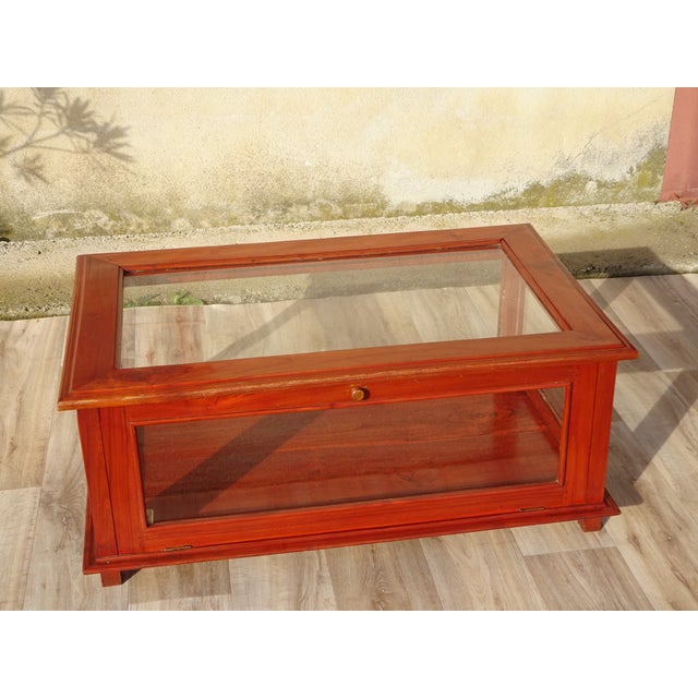 Purple Display Cabinet with Exotic Wood Structure For Sale - Image 8 of 17