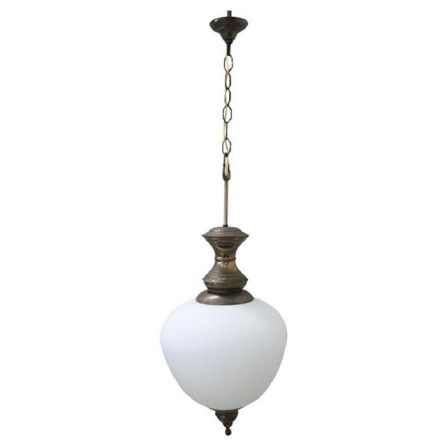 Pendant Lamp in Brass and Glass, 1960s For Sale - Image 10 of 10