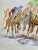 Brown Horse Racing Watercolor by Jay Moore From 80's For Sale - Image 8 of 10