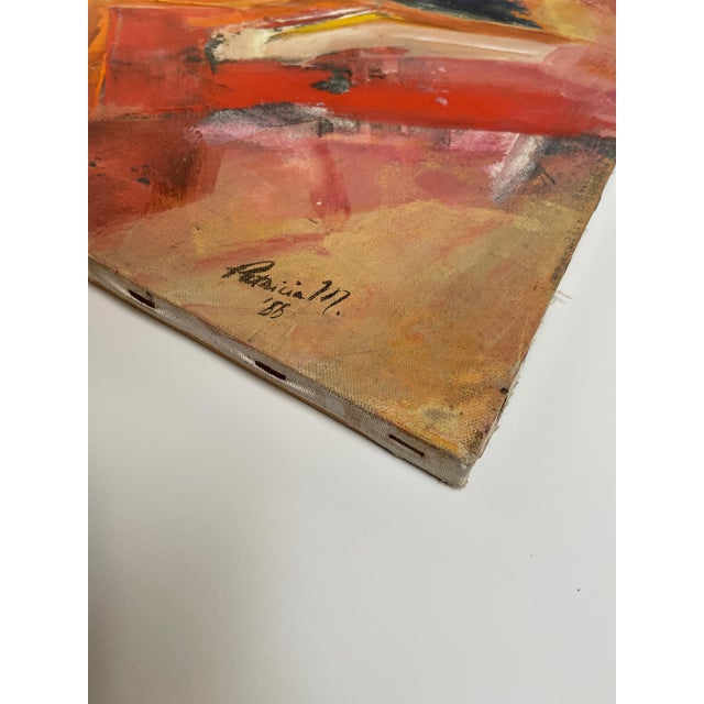 1988 Abstract Expressionist Oil on Canvas by Patricia M Hull For Sale In Monterey, CA - Image 6 of 7