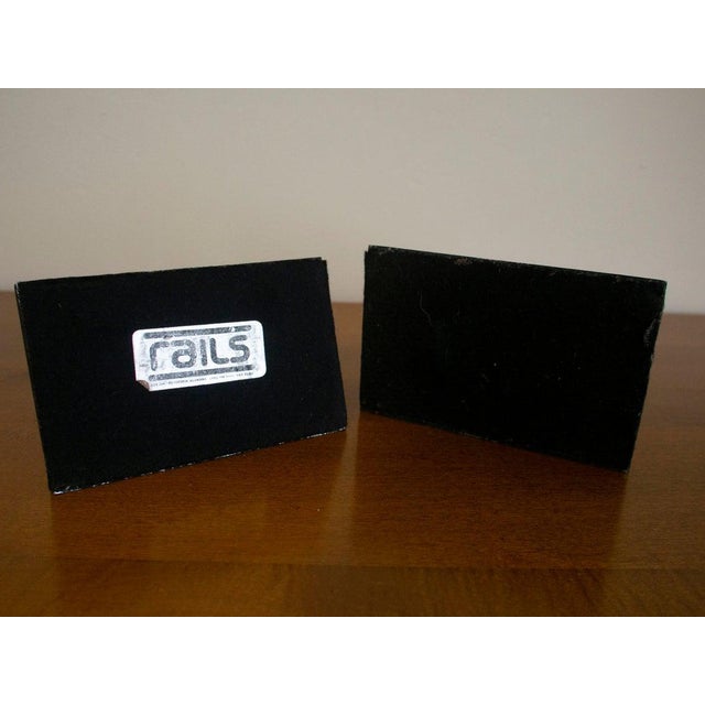 1960s Vintage Mid-Century Modern Rail Bookends Nickel Plate Railroad Tie Aubock Ben Seibel - a Pair For Sale - Image 5 of 8