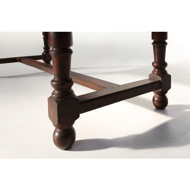 Wood 20th Century French Rustic Oak Dining Table, 1950s For Sale - Image 7 of 15