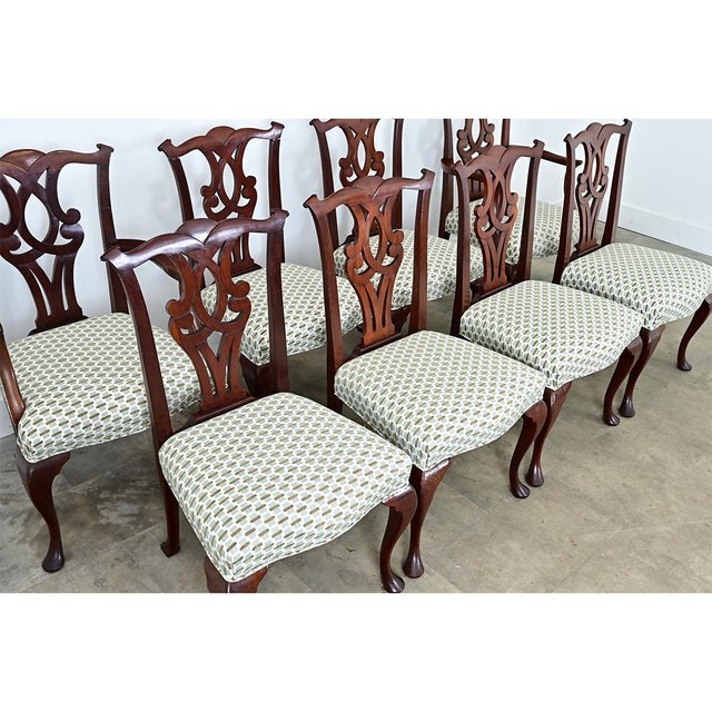 Early 19th Century English 19th Century Chippendale Style Mahogany Dining Room Set For Sale - Image 5 of 18
