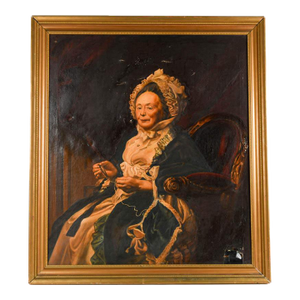 Early 20th Century Framed "Portrait of Mrs. Seymour Fort" After John Singleton Copley