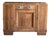 Art Deco Walnut Buffet with Carved Decorations and Black Marble Top, 1930s For Sale