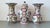 Red Set of Three Handworked Polychrome Boch Faience Vases, Premium Belgian Garniture Set For Sale - Image 8 of 11