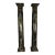 Pair of Tuscan Style Black Painted Faux Marble Columns For Sale