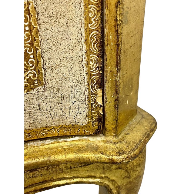 Mid-Century Florentine Italian Hollywood Regency Painted Commode Chest For Sale - Image 6 of 18