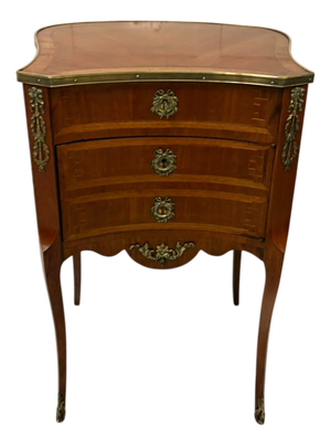 Antique Louis XV French Marquetry Side Cabinet, 1900s