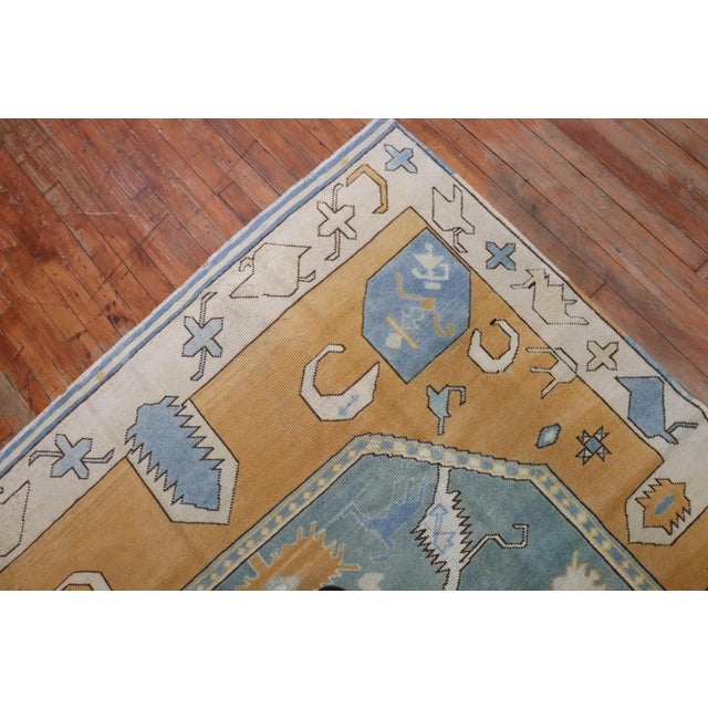 Mid 20th Century Vintage Square Turkish Konya Rug - 6'5" x 6'10" For Sale - Image 5 of 8
