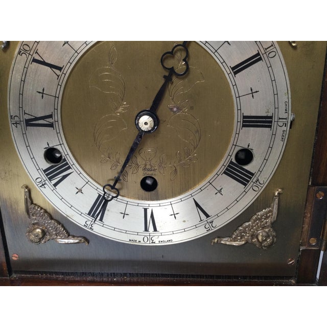 Mid 20th Century Elliott of London Caddy Top Mahogany Bracket Clock For Sale - Image 5 of 9