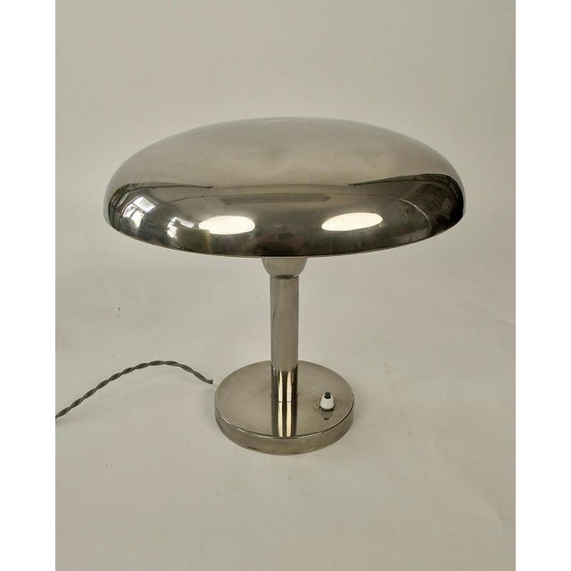 Bauhaus Bauhaus Desk Lamp in Chrome, Czechoslovakia, 1930s For Sale - Image 3 of 16