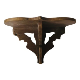 Antique Wooden Clock Shelf For Sale