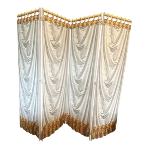 Late 20th Century Trompe l'Oeil Wallpaper Four Panel Screen