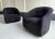 1980s Vintage Black Boucle Tub Chairs - a Pair For Sale In New York - Image 6 of 10