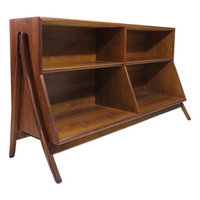 Mid-Century Kipp Stewart for Drexel Declaration Walnut Bookcase, Attributed For Sale