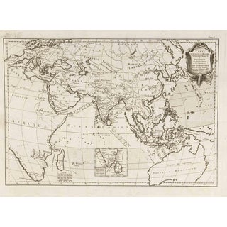 Rigobert Bonne, Carte Pour Servir a l'Histoire Philosophique\., Etching, 1780 For Sale