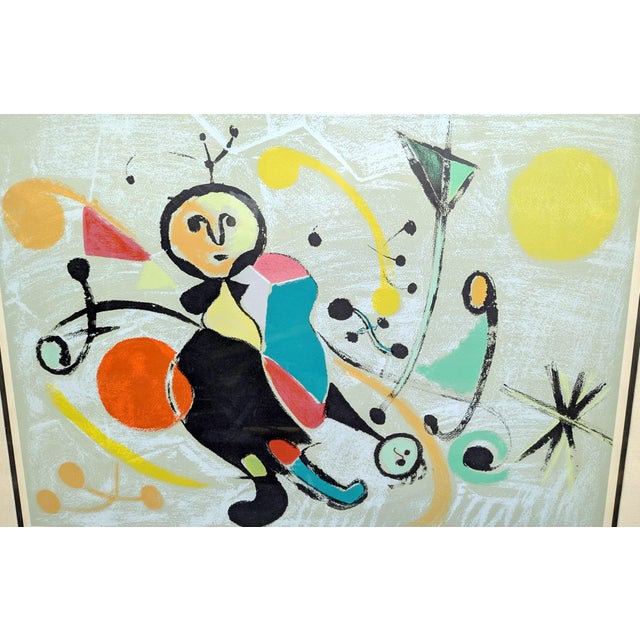 1960s 1960s David Stein "A La Maniere De Miro" Signed Lithograph For Sale - Image 5 of 8