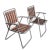 Mid 20th Century Pr. Vintage Aluminum and Wood Folding Lawn Chairs C 1960/70's For Sale - Image 5 of 11