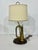 Wood Mid-Century Modern Vintage Brass Bugle Horn Lamp on Wooden Base For Sale - Image 7 of 7