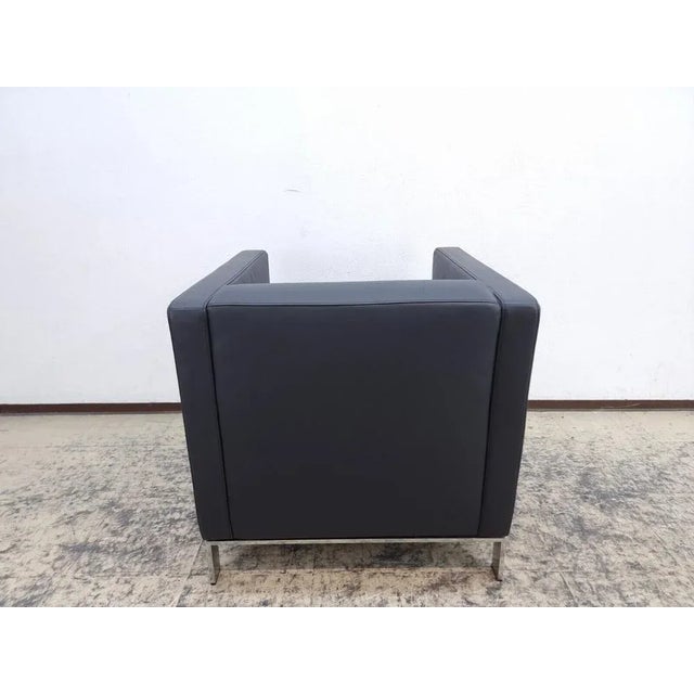 Foster Leather Armchair in Gray-Anthracite from Walter Knoll / Wilhelm Knoll For Sale - Image 4 of 13