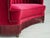 Danish 2-Seater Banana Sofa in Cherry-Red Velour, 1970s For Sale - Image 9 of 18