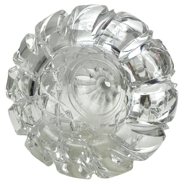 Silver Large Crystal Decanter in Faceted Silver Mount, 1930s For Sale - Image 8 of 11