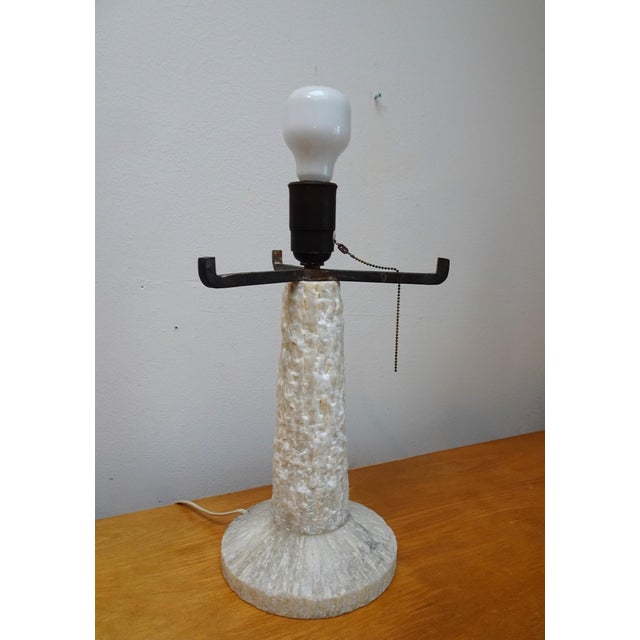 Large Vintage Alabaster Table Lamp, Spain, 1950s For Sale - Image 15 of 18