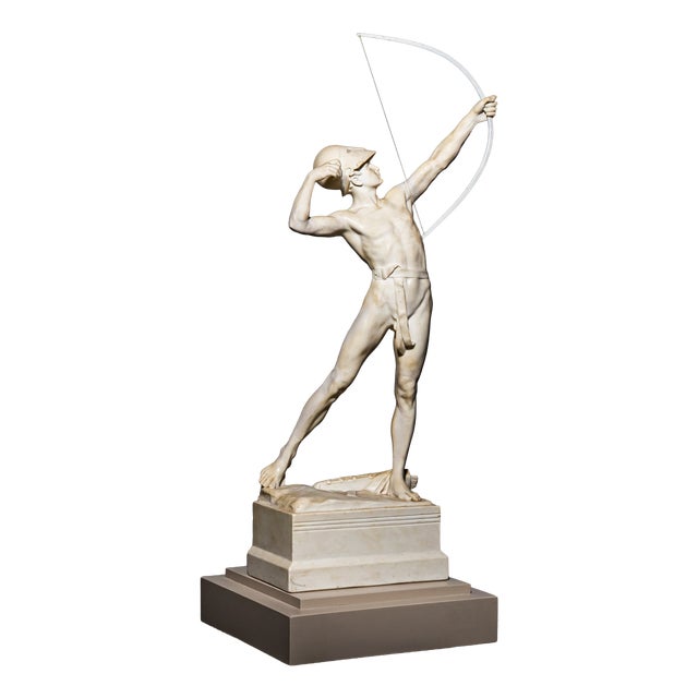 After Ferdinand Lugerth, Archer, 1909, Artificial Marble For Sale