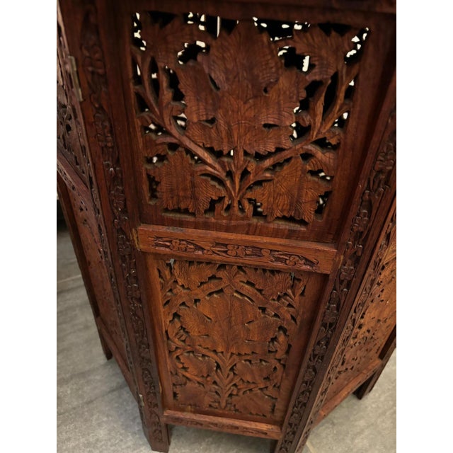 Wood Antique Hand Carved Octagonal Side Table For Sale - Image 7 of 11