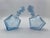 Late 20th Century Pair of Sculptural Light Blue Art Glass Decanters With Faceted Stoppers, Mid-Century Modern For Sale - Image 15 of 15