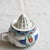 Ceramic Handmade Ceramic Decorative Lemon Juicer Sculpture – Hand-Painted Iznik Tulips – Kitchen Shelf Decor Accent (Not Food Safe) For Sale - Image 7 of 13