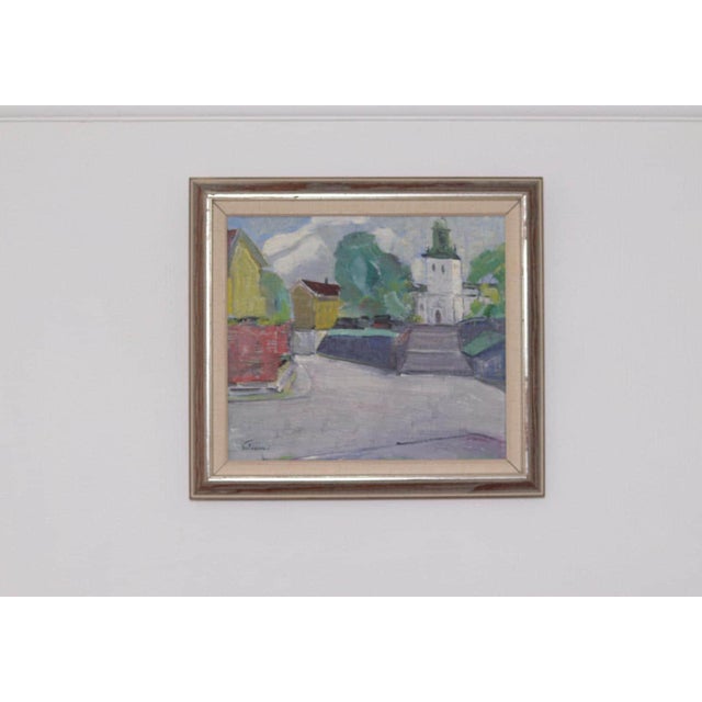 Stig Gilborne, Church, 1950s, Oil on Canvas, Framed For Sale - Image 14 of 14