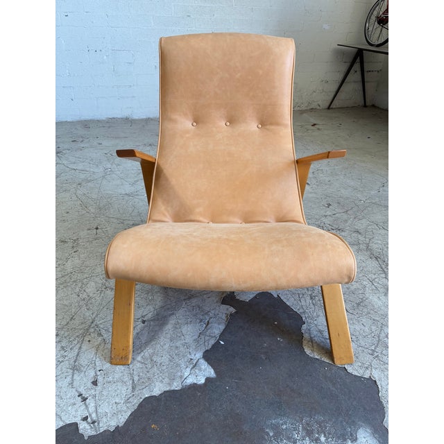 Mid Century Knoll Eero Saarinen Grasshopper Leather Lounge Chair For Sale In Phoenix - Image 6 of 7