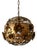 Mid-Century Modern Metal Floral Pendant Lamp, Germany, 1960s For Sale