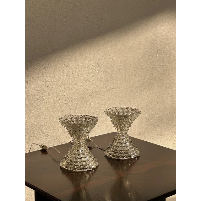 Murano Glass Lamps from Barovier & Toso, 1950s, Set of 2 For Sale - Image 3 of 8