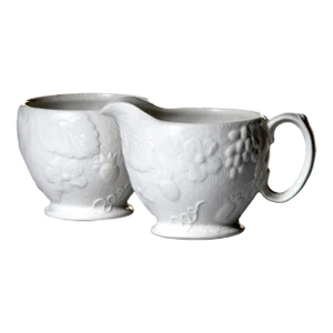 Early 20th Century Burgess & Leigh English Ironstone Open Sugar Bowl & Creamer Set- 2 Pieces